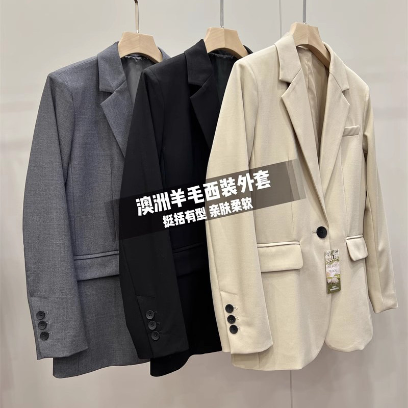 通勤时尚修身一粒扣小西装包邮