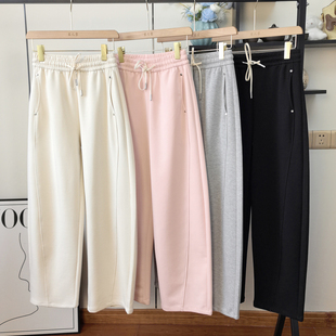 阔腿休闲裤 窄版 女春 立裁显瘦宽松垂感空气层云朵弯刀裤 万能好搭