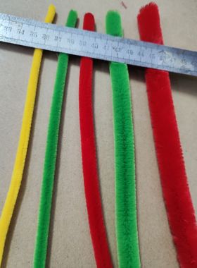 雪妮新品采用防锈金属线制作3mm一20mm各规格细腻超密毛绒扭扭棒