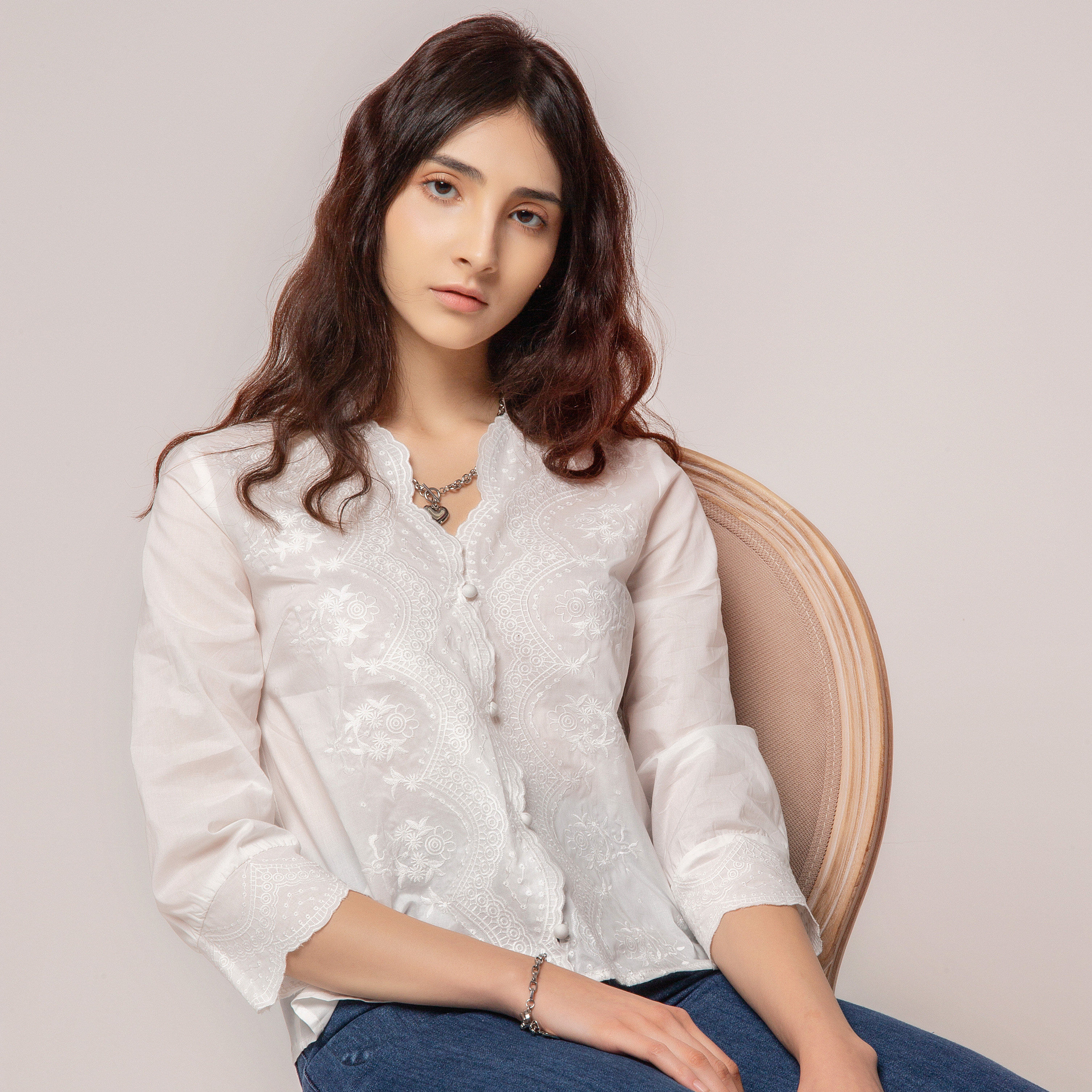 22春新品刺绣上衣北欧复古法式衬衫女装夏季棉质罩衫度假宽松|ruв категории Женская одежда, рубашка - от Buy2taobao.com для оказания профессиональной услуги покупки агента Taobao