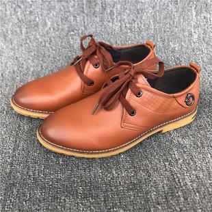 微瑕疵撤柜尾货公牛真皮男鞋头层牛皮清仓软皮春秋透气系带工作鞋