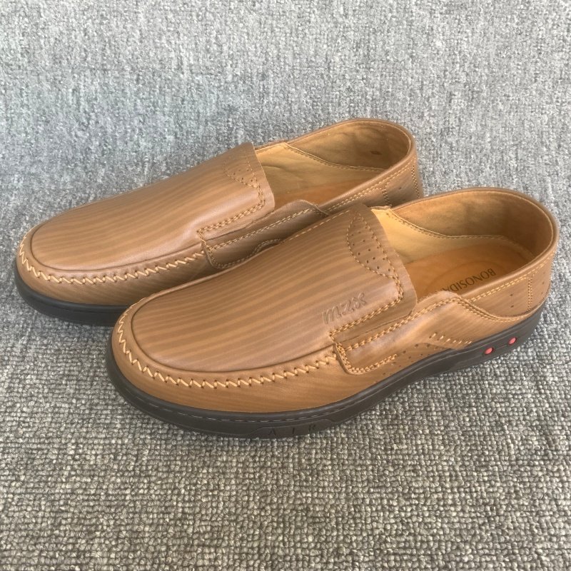 43码真皮男鞋头层牛皮春秋透舒适一脚蹬休闲皮鞋中年爸爸鞋低帮鞋,流行男鞋,休闲皮鞋,淘宝优惠券,粉丝福利购,淘宝优惠卷