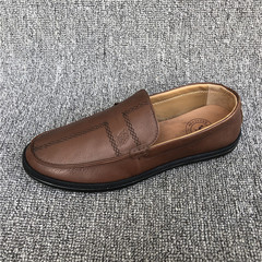 40码正品真皮男鞋一脚蹬休闲皮鞋春秋透气断码捡漏平底低帮鞋单鞋