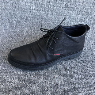 撤柜尾货公牛新款真皮正品男鞋断码春秋平底黑色系带皮鞋高帮鞋