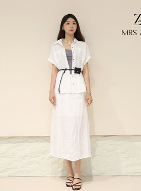 MRS ZORA佐拉2025新款三件套白色衬衫吊带半身裙女52CTZ1228