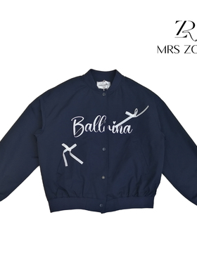 MRS ZORA佐拉新款秋季棒球服外色蓝色减龄款53BWT1127