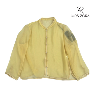 52B2XS1134 MRS 女薄款 ZORA佐拉2025新款 黄色小衫