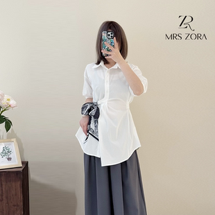 丝巾系带衬衫 MRS 夏季 ZORA佐拉2025新款 52C2XS1116 衬衫