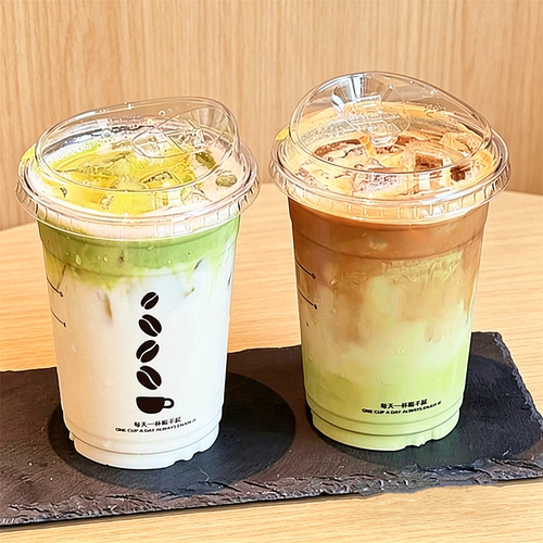 98口径加厚一次性带盖冷饮杯