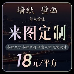 墙纸定做来图定制图案设计壁画背景墙面布健身房装修壁纸订做壁布