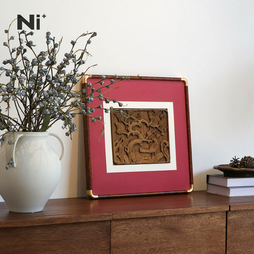 Ni+尼家复古木雕立体装饰画