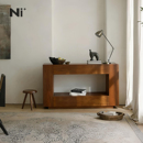 Ni尼家中古风实木玄关柜侘寂风边柜端景台客厅条案桌储物装 饰柜子