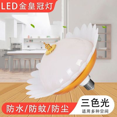 led灯泡节能灯超亮大功率e27螺口三色变光客厅卧室家用照明球泡