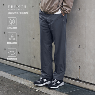RESTICK防泼水通勤直筒休闲chino加绒抗皱长裤 男秋冬季