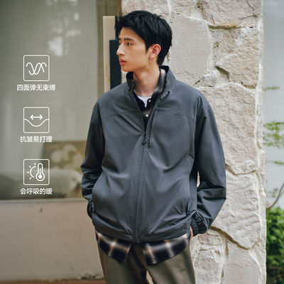 RESTICK轻暖抗静电立领夹克