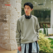 RESTICK 日本帝人SOLOTEX云朵华夫格圆领卫衣男速干透气长袖 T恤