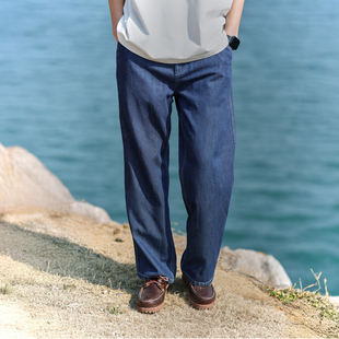 RESTICK 25SS莱赛尔天丝凉感直筒牛仔裤男春夏水洗垂坠感休闲长裤
