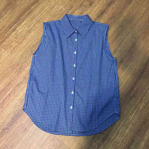 韩国官网 高支棉 叠搭伴侣无袖衬衫女衬衣背心打底马甲坎肩内搭