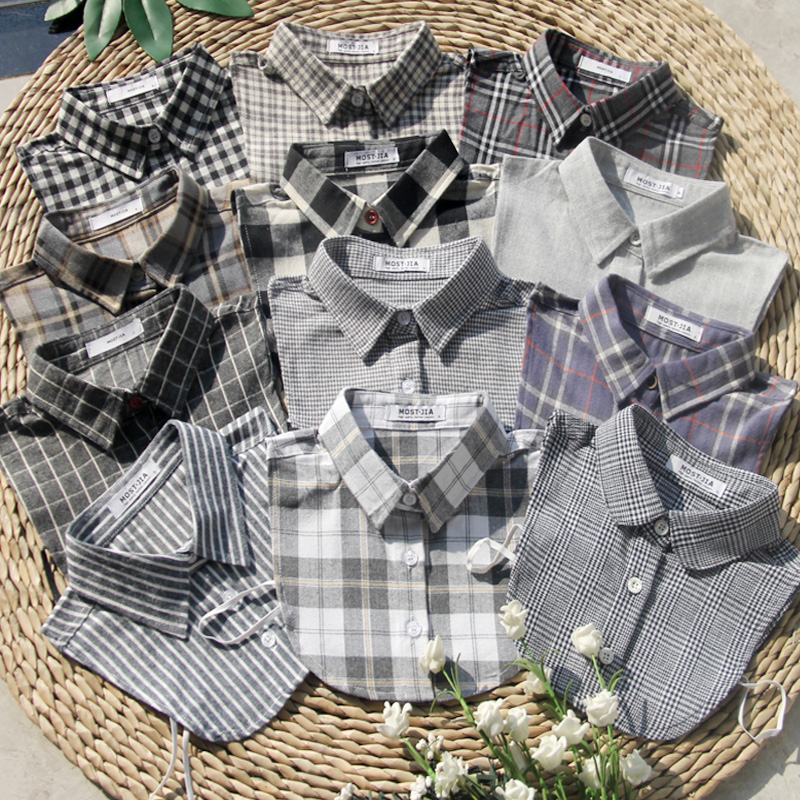MOSTJIA尖领棉复古格子儿童原创