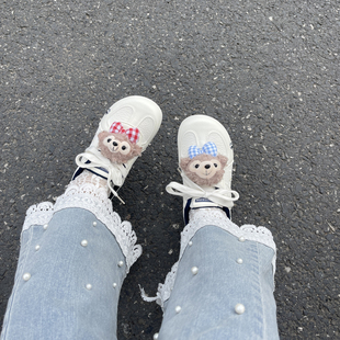 原创可爱设计雪莉玫单鞋女2026春季新款初中生休闲板鞋平底鞋