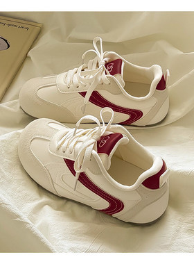 复古小众德训鞋2026新款爆款春秋百搭chic小白鞋休闲板鞋