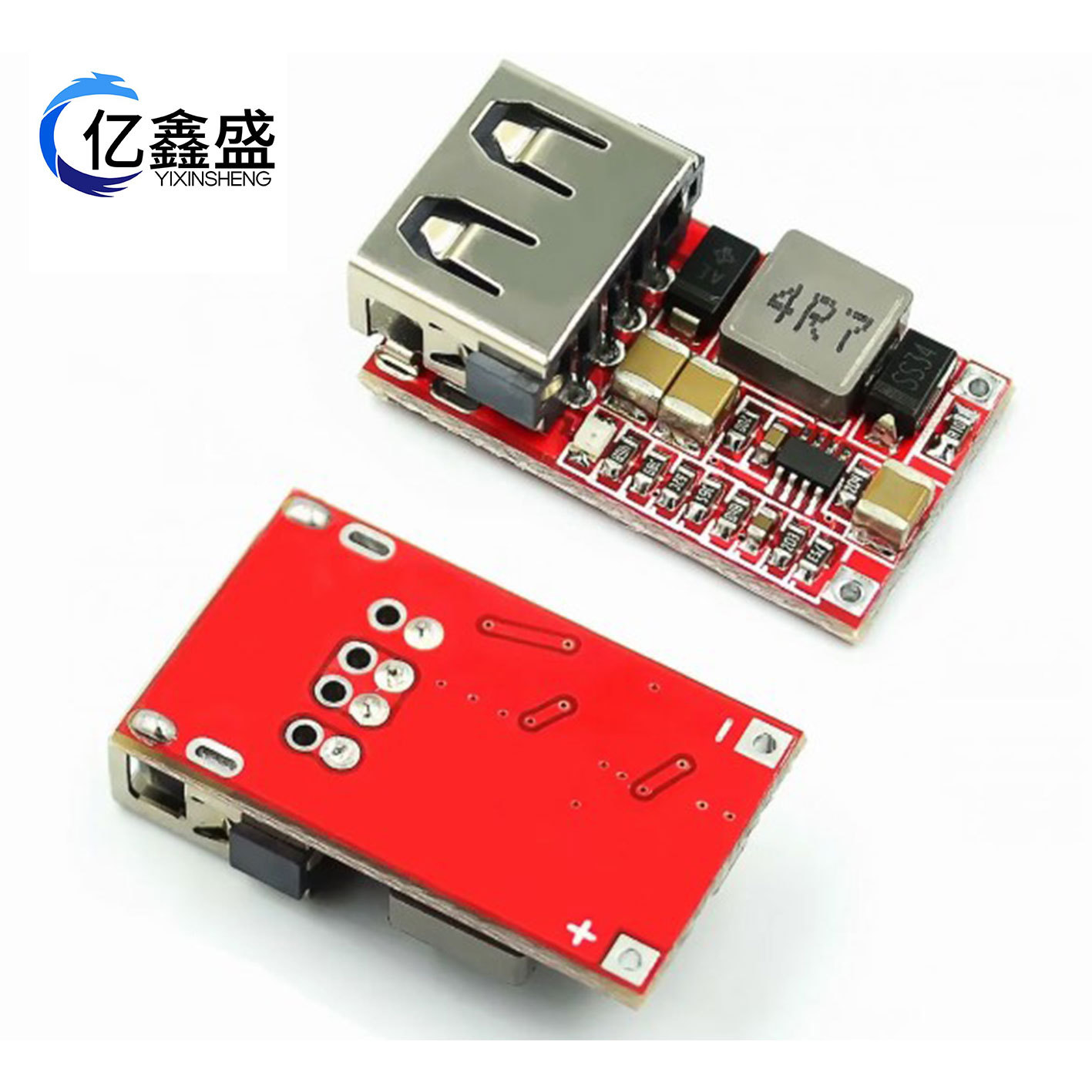 迷你DC-DC降压模块6-20V 12V24V转5V3A 汽车USB手机充电器电源板