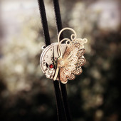 bolotie女波洛领带男蒸汽朋克英伦正装 领绳复古原创项链立体蝴蝶