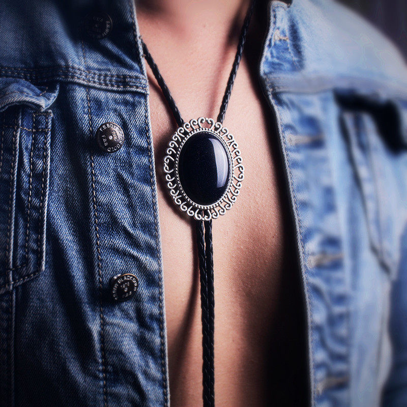 男士正装波洛领带新郎伴郎结婚婚礼时尚韩版黑色牛皮领绳bolo tie