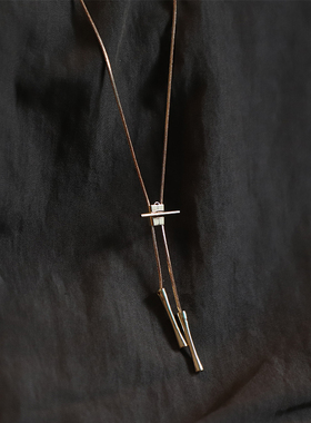 机械感 复古简约小款韩系风波洛领带BOLO TIE浅金朋克风氛围感