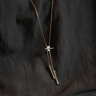 TIE浅金朋克风氛围感 韩系风波洛领带BOLO 机械感 复古简约小款