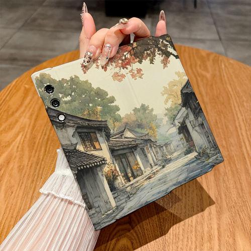 适用荣耀Vpurse手机壳Magicv2至臻版/Magicv5/Magicv3翻盖皮套Magicvs3插画Magicv2彩绘Magicvs至臻版仿皮潮