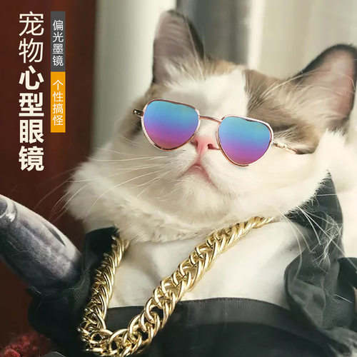 宠物墨镜猫咪外出太阳镜