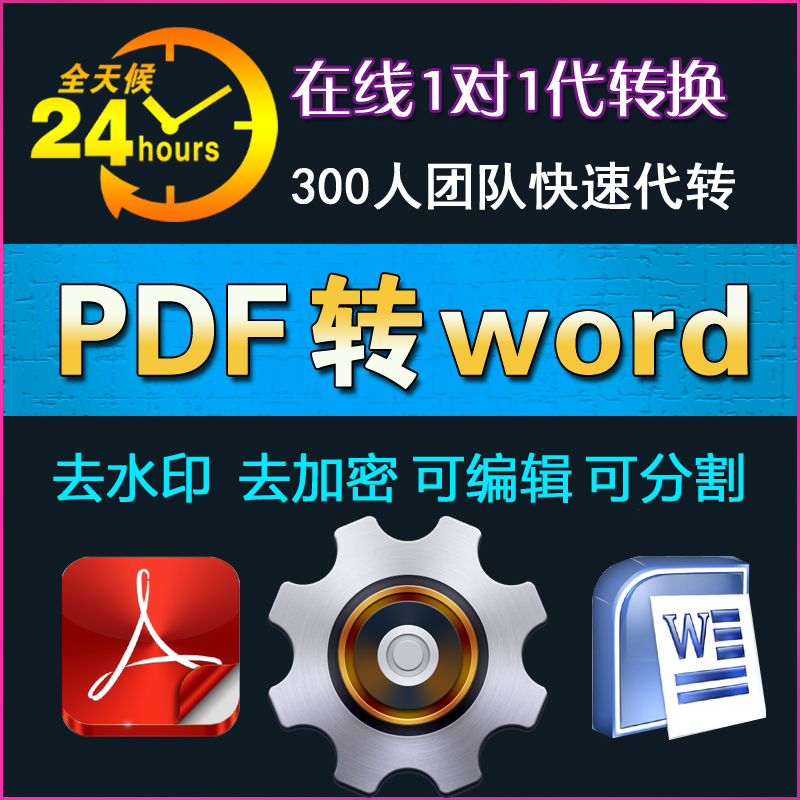 pdf转word文档可编辑修改文本图片jpg文字识别PDF转excel人工服务