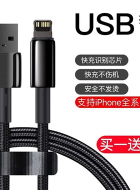 适用苹果13数据线USB快充iPhone12/11X/7/8p手机充电线ipad车用2A