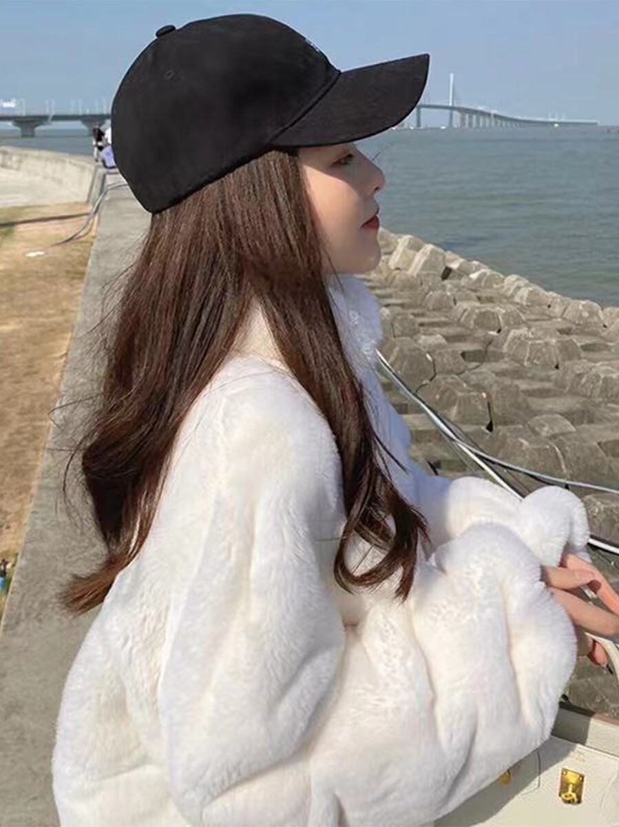 임산부 양고기 모피 코트 여성 가을 겨울 새로운 흰색 양고기 벨벳 두꺼운 작은 향기 짧은 후드 탑