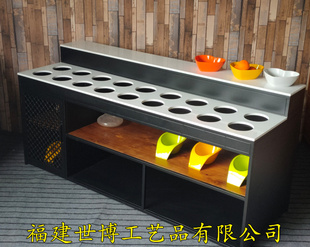 大理石调料台自助串串香火锅店调味台调料柜烧烤商用小料台水果台