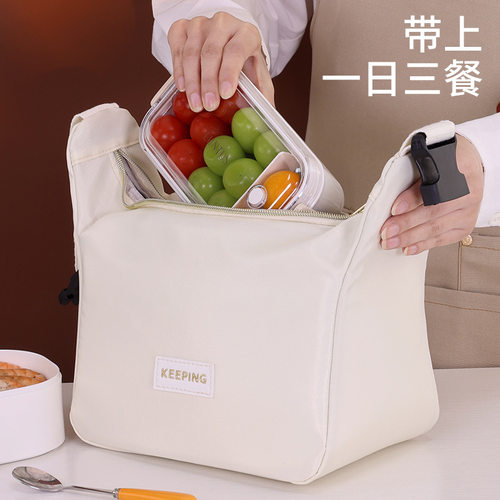 日式饭盒袋手提便当包防水保温袋新款上班族学生加厚饭盒手提袋子
