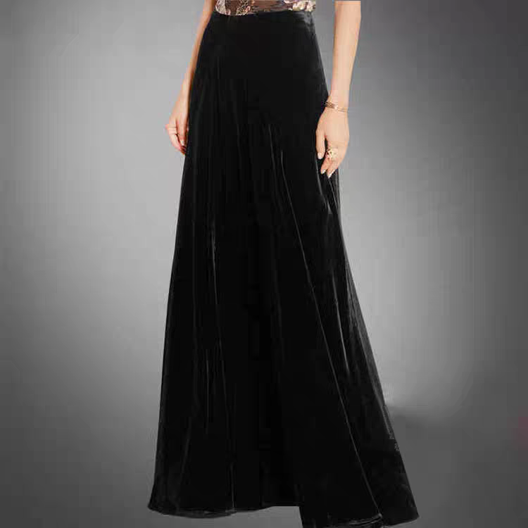 金丝绒半身长裙胖MM大码女伞裙复古中式长裙高腰遮肉A字裙子秋冬,女装/女士精品,半身裙,淘宝优惠券,粉丝福利购,淘宝优惠卷