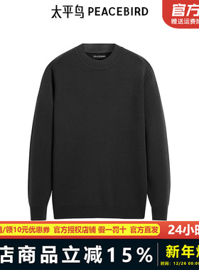 【商场同款】太平鸟男装毛衣冬季绵羊毛修身打底衫 B1EBE4245