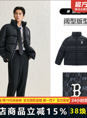 太平鸟男装面包服男女同款冬老花宽松情侣羽绒服外套BAACE4134
