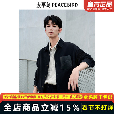 【商场同款】太平鸟男装 2024年秋季新款渐变长袖衬衫男B1CHE3321
