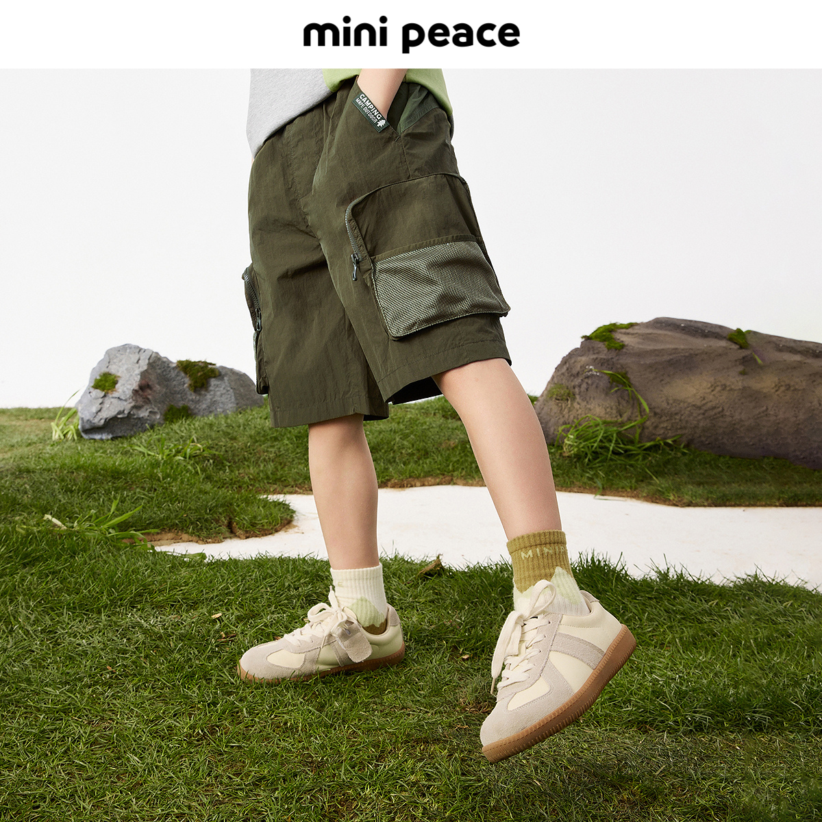 太平鸟童装男童工装五分裤