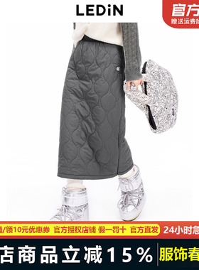 【商场同款】乐町葫芦绗线直筒长裙24年冬季新款半身裙C2GFE4512