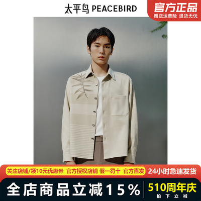 【商场同款】太平鸟男装 2025年春季新款衬衣长袖衬衫男B1CHF1417