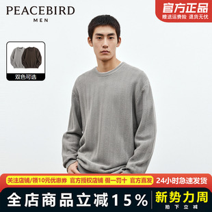 新款 太平鸟男装 慵懒毛衣 2023冬季 潮BWEBD4239 休闲毛衣男肌理毛衫