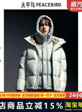 【商场同款】太平鸟男装 2024年冬季新款潮流连帽羽绒服B1ACE4446