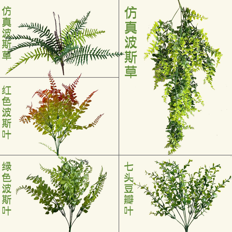 仿真蕨草波斯草把束假植物蕨类壁挂波斯草植物墙排草插花叶子装饰_虎窝淘