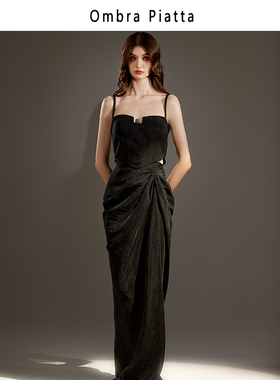 Ombra Piatta2025春夏小众露背海边度假风高端精致超好看长连衣裙