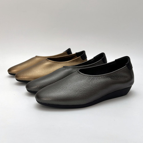 不累脚柔软牛皮单鞋质保一年