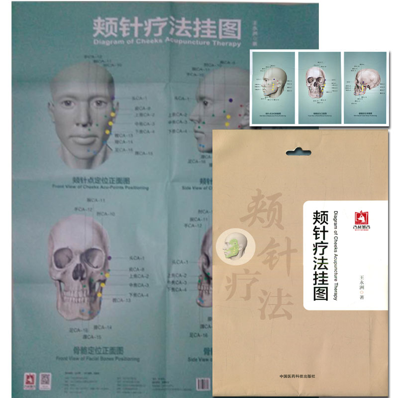 颊针疗法挂图 王永洲著 特定穴位上针灸或按压 磁疗 激光等治病保健的方法 王永洲 中医生活中医针灸书临床医学书